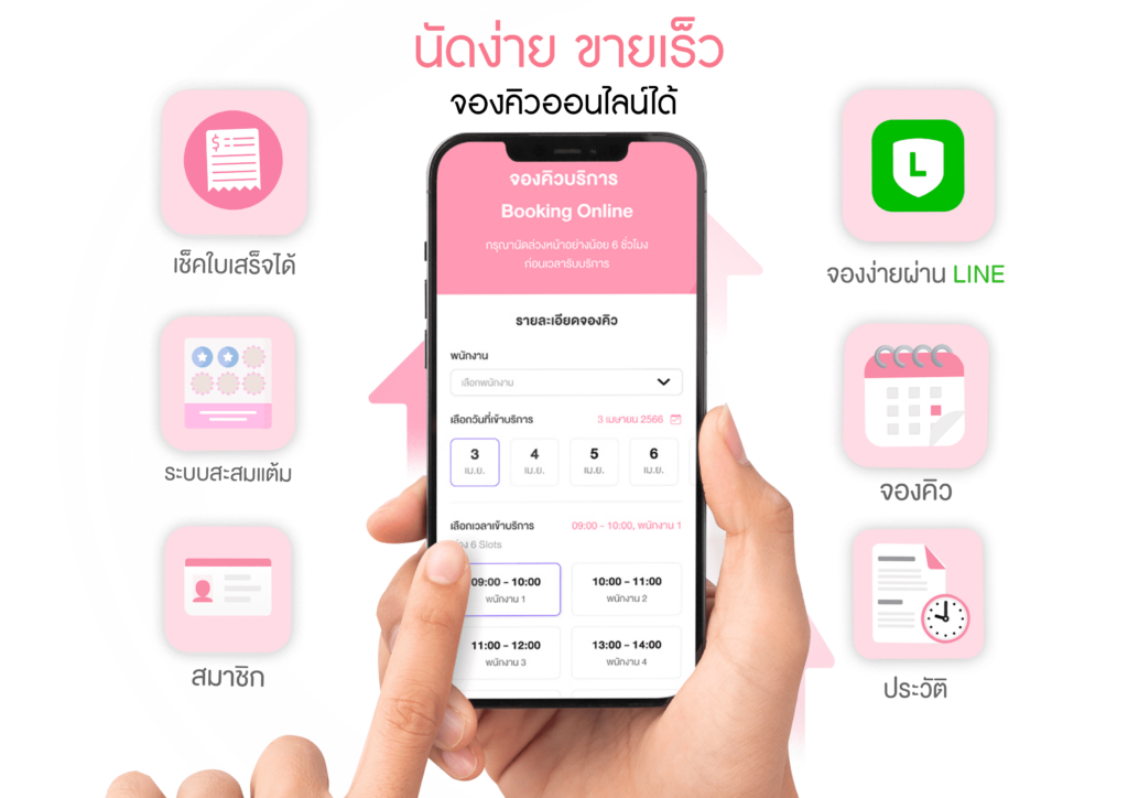 POS ร้านเสริมสวย ระบบจองออนไลน์
